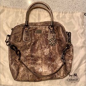 Gorgeous Coach snakeskin leather bag